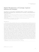 prikaz prve stranice dokumenta Digital morphometry of cytologic aspirate endometrial samples 