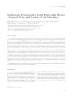 prikaz prve stranice dokumenta Endoscopic ultrasound in solid pancreatic masses - current state and review of the literature 