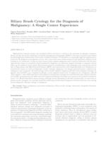 prikaz prve stranice dokumenta Biliary brush cytology for the diagnosis of malignancy: a single center experience 