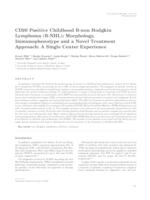 prikaz prve stranice dokumenta CD20 positive childhood B-non Hodgkin lymphoma (B-NHL): morphology, immunophenotype and a novel treatment approach: a single center experience 