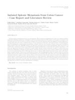 prikaz prve stranice dokumenta Isolated splenic metastasis from colon cancer: case report and literature review 