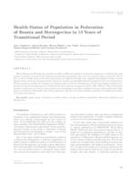 prikaz prve stranice dokumenta Health status of population in Federation of Bosnia and Herzegovina in 15 years of transitional period 
