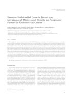 prikaz prve stranice dokumenta Vascular endothelial growth factor and intratumoral microvessel density as prognostic factors in endometrial cancer 