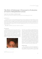 prikaz prve stranice dokumenta The role of endoscopic ultrasound in evaluation of gastric subepithelial lesions 