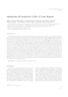 prikaz prve stranice dokumenta Apoptosis of leukemic cells: a case report 