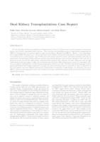 prikaz prve stranice dokumenta Dual kidney transplantation: case report 