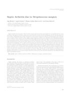 prikaz prve stranice dokumenta Septic arthritis due to Streptococcus sanguis 