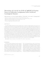 prikaz prve stranice dokumenta Detection of t(14;18) by PCR of IgH/BCL2 fusion gene in follicular lymphoma from archived cytological smears 