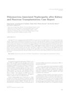 prikaz prve stranice dokumenta Polyomavirus associated nephropathy after kidney and pancreas transplantation: case report 