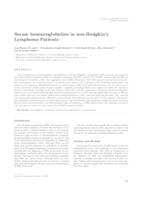 prikaz prve stranice dokumenta Serum immunoglobulins in non-Hodgkin's lymphoma patients 