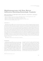 prikaz prve stranice dokumenta Rhabdomyosarcoma with bone marrow infiltration mimicking hematologic neoplasia 