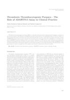 prikaz prve stranice dokumenta Thrombotic thrombocytopenic purpura: the role of ADAMTS13 assay in clinical practice 