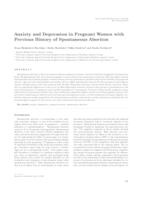 prikaz prve stranice dokumenta Anxiety and depression in pregnant women with previous history of spontaneous abortion 