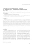 prikaz prve stranice dokumenta Comparison of hippocampal volumes in schizophrenia, schizoaffective and bipolar disorder 