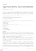 prikaz prve stranice dokumenta Understanding the Needs and Lived Experiences of Patients With Graft-Versus-Host Disease: Real-World European Public Social Media Listening Study