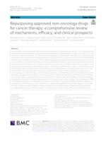 prikaz prve stranice dokumenta Repurposing approved non-oncology drugs for cancer therapy: a comprehensive review of mechanisms, efficacy, and clinical prospects