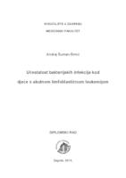prikaz prve stranice dokumenta Učestalost bakterijskih infekcija kod djece s akutnom limfoblastičnom leukemijom