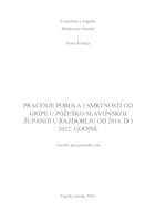 prikaz prve stranice dokumenta Praćenje pobola i smrtnosti od gripe u Požeško-slavonskoj županiji u razdoblju od 2014. do 2022. godine