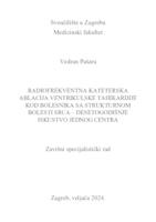 prikaz prve stranice dokumenta Radiofrekventna kateterska ablacija ventrikulske tahikardije kod bolesnika sa strukturnom bolesti srca – desetogodišnje iskustvo jednog centra