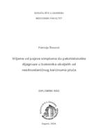 prikaz prve stranice dokumenta Vrijeme od pojave simptoma do patohistološke dijagnoze u bolesnika oboljelih od nesitnostaničnog karcinoma pluća